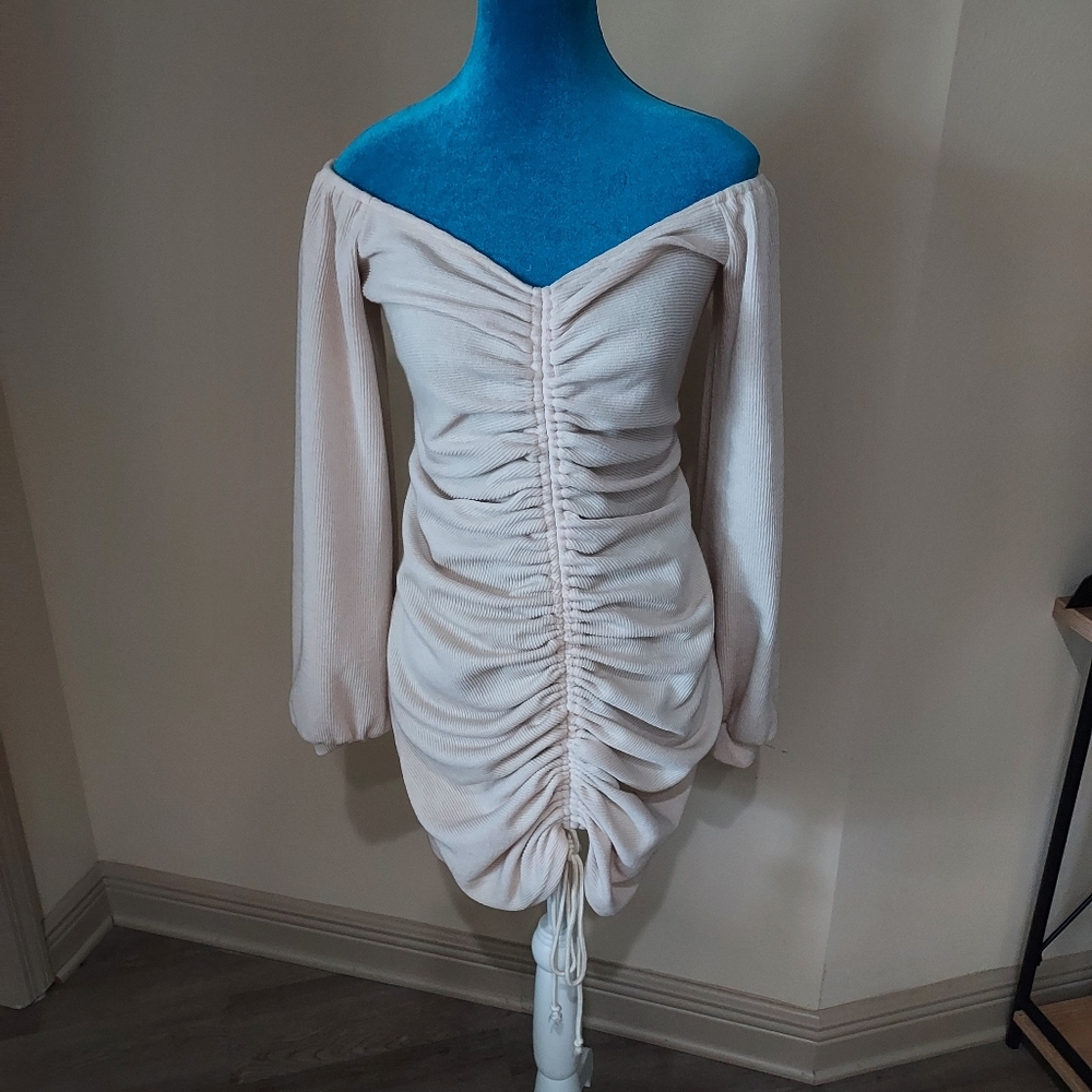 Fashion Nova ruched sweater dress